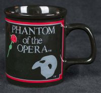 Enesco Phantom of the Opera White Mask Red Rose Coffee Mug